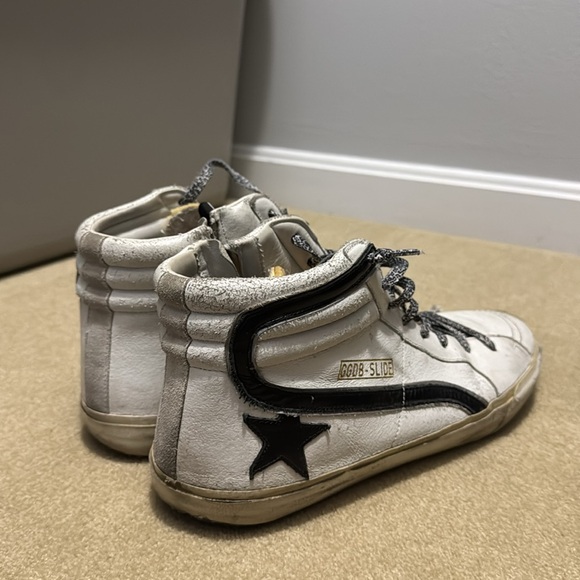 Men’s Golden Goose Distressed Leather High Top Sneakers - Picture 3 of 6